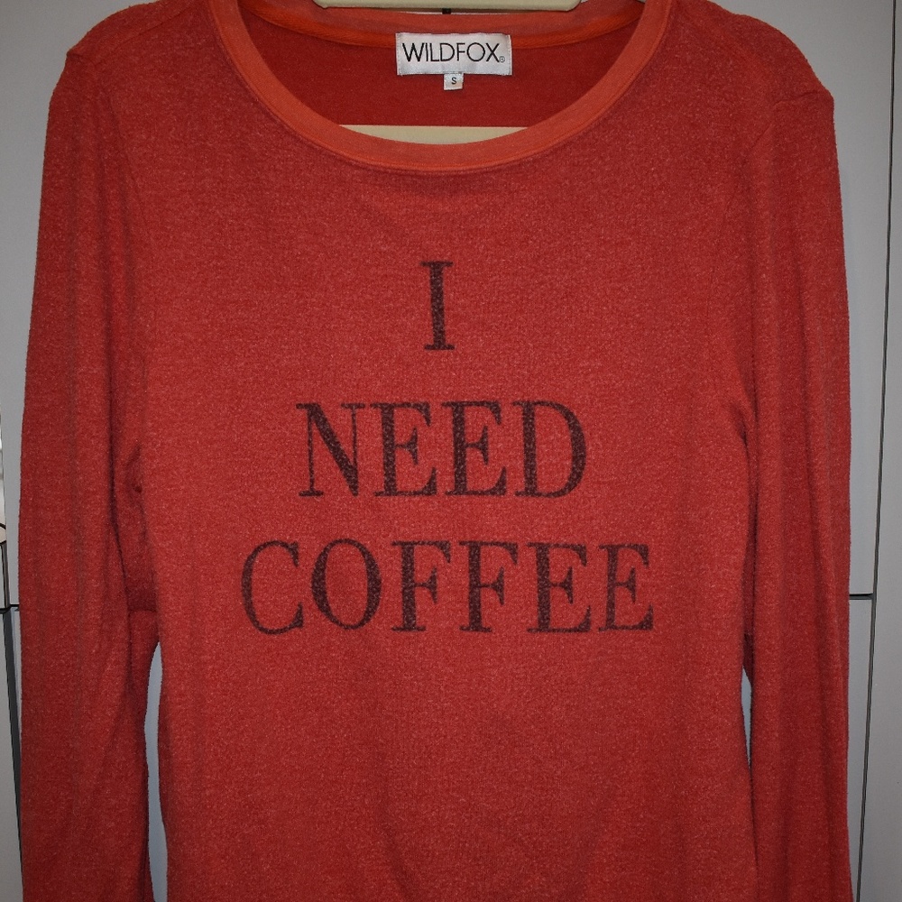 WILDFOX "I NEED COFFEE" size small